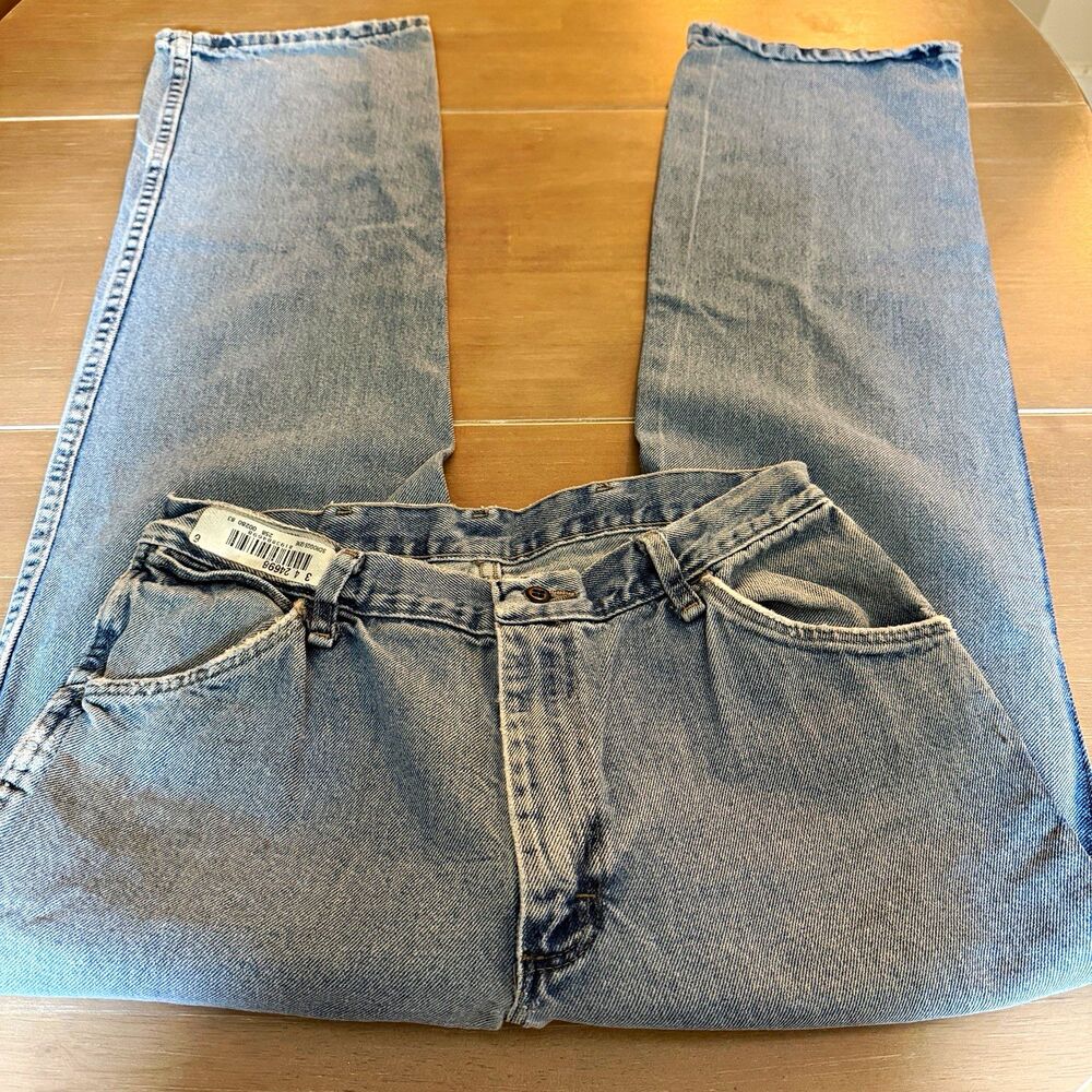 Bulwark FR Jeans Mens 34x30 Flame Resistant Distressed Workwear Raw Hem Denim